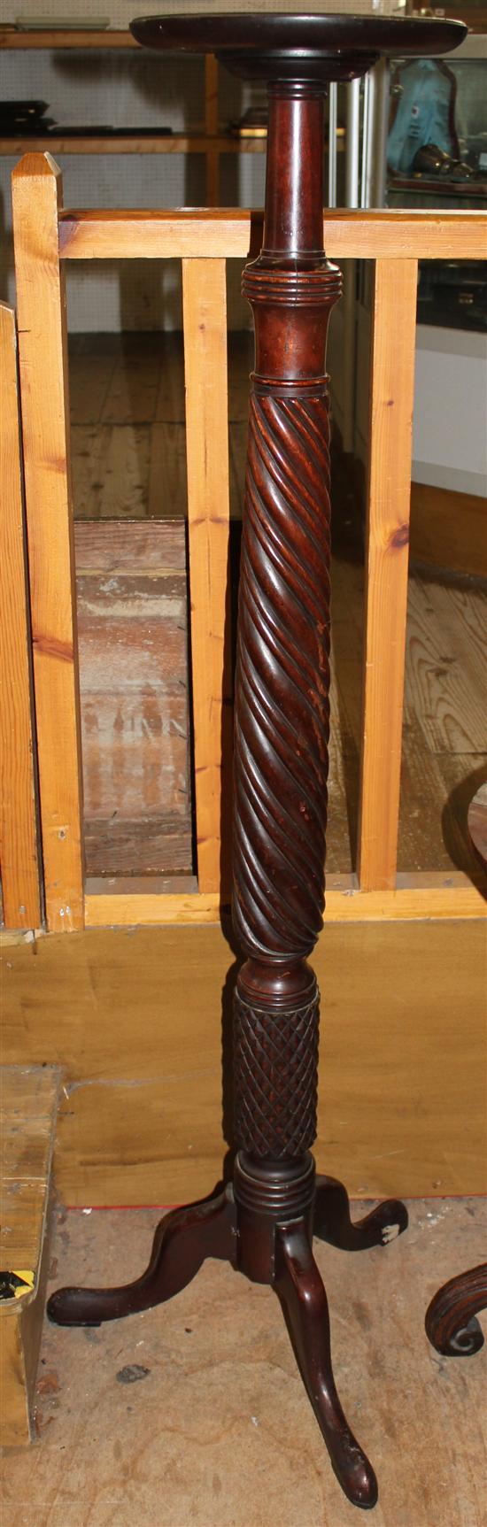 Mahogany torchere